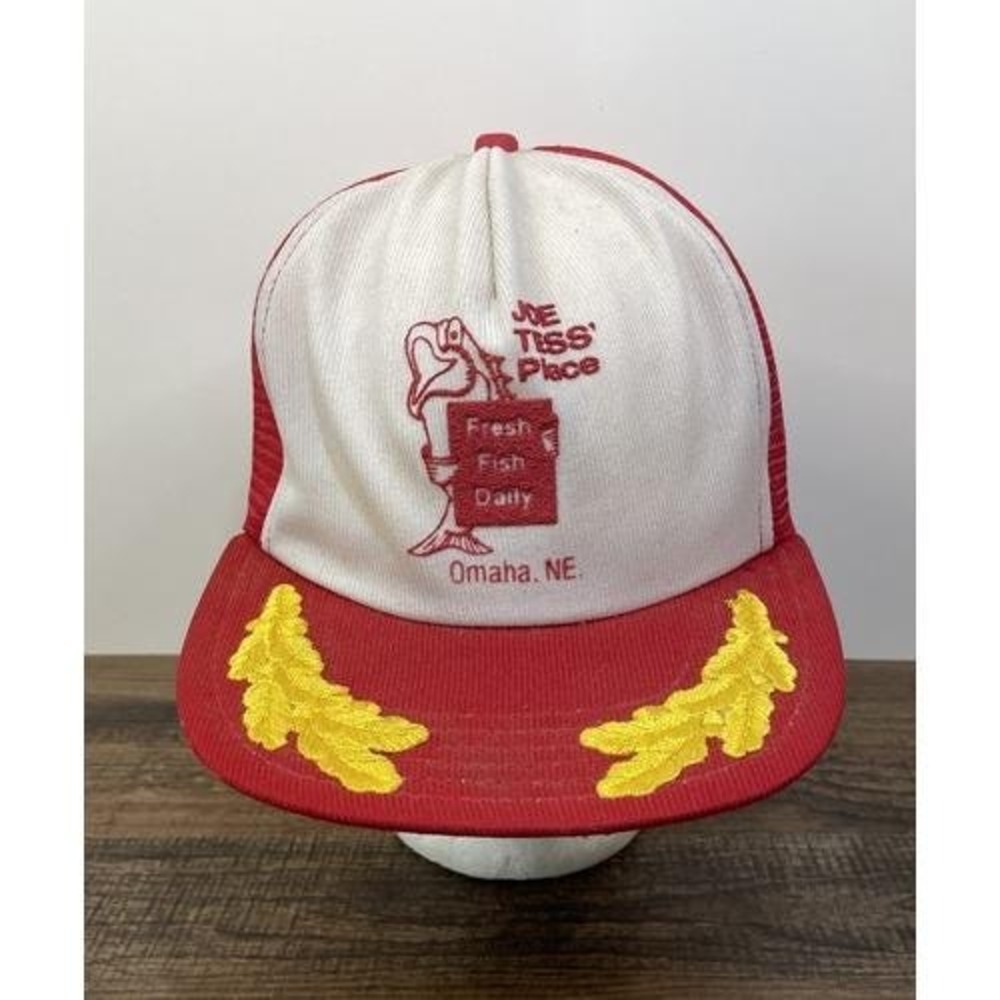 Vintage Joe Tess' Place Mesh Adjustable Trucker Hat Cap SnapBack Omaha NE Tess